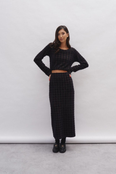 Комплект из джемпера и юбки из фактурного полотна ANNETE A4164 - фото 1