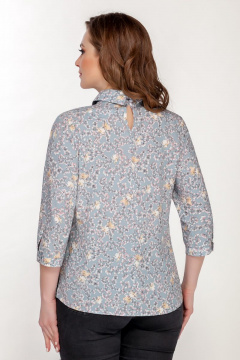 Блуза серая из текстиля для летнего casual образа Медея и К 2000 - фото 2