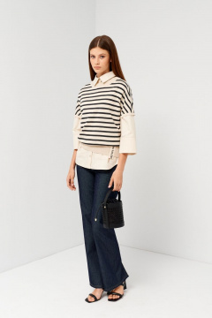 Летние прямые брюки с вертикальными штанинами BURVIN 8923-11 - фото 5