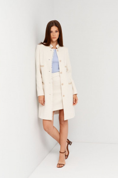 Плащ бежевый летний из текстиля для ежедневных прогулок BURVIN 8953-61 - фото 1