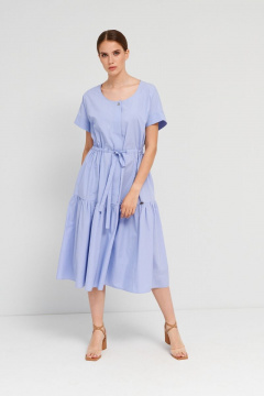 Платье голубое летнее из хлопка на каждый день BURVIN 8955-81 - фото 1