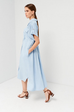 Платье голубое летнее из вискозы для ежедневной носки BURVIN 8922-81 - фото 2