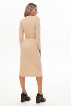 Платье без воротника с нагрудными вытачками Golden Valley 4868 бежевый - фото 4