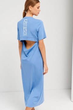 Голубое вискозное платье для повседневных образов BURVIN 9105-81 - фото 2