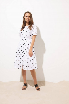 Летнее приталенное платье с карманами и складками Femme & Devur 80194 1.32F(170) - фото 2