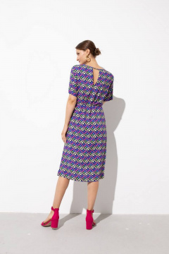 Летнее прямое платье с разрезами и поясом Femme & Devur 80184 1.32F(170) - фото 3