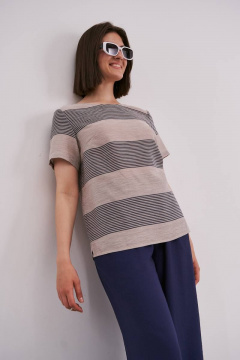 Джемпер в мультиколор и розовый с плотной трикотажной тканью Femme & Devur 70239 1.55F(170) - фото 4