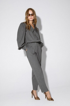 Платье-футляр с рельефными швами и длинными рукавами PiRS 4770 серый - фото 1