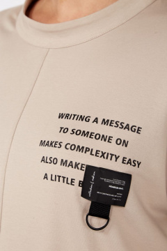 Джемпер свободный из трикотажа хлопка демисезонный Jurimex 3001 пудра - фото 4