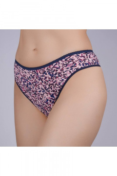 Трусы-стринги мультиколор из эластичного хлопкового полотна Verally 126-7 брызги - фото 3