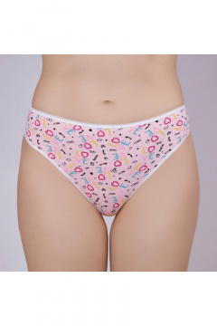 Трусы-стринги мультиколор и розовые из хлопка и трикотажа Verally 126-7 шуры-муры - фото 1