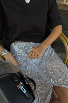 Юбка THE.WOMAN 0114 серебро - фото 5