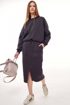 Юбка прямая из трикотажа и укороченный свитшот оверсайз GO F7056/30-03.170-176 - фото 1