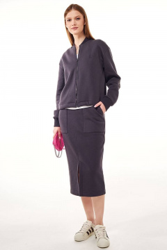 Юбка зауженная и укороченный бомбер из трикотажа GO F7055/30-03.170-176 - фото 3