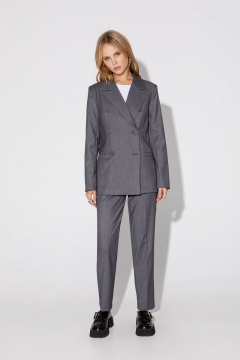 Серый костюм-двойка из жакета и брюк со стрелками PiRS 4784 серый - фото 4
