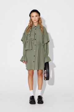 Платье PiRS 4788 хаки - фото 1