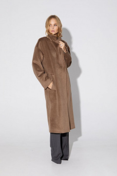 Демисезонное бежевое пальто свободного кроя на подкладке PiRS 4847 бежевый - фото 2