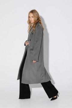 Демисезонное зеленое шерстяное двубортное пальто на подкладке PiRS 4851 хаки - фото 2