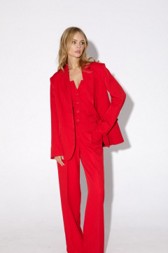 Костюм-тройка из оверсайз жакета, топа и брюк со стрелками PiRS 5026 - фото 2