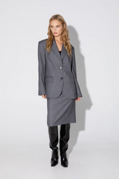 Костюм-двойка жакет юбка деловой стиль PiRS 5028 - фото 3