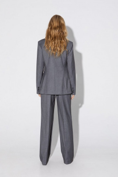 Костюм-двойка жакет брюки стрелки деловой PiRS 5030 серый - фото 4
