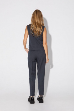 Деловой костюм-тройка из текстиля с жилетом PiRS 5049 графит - фото 5