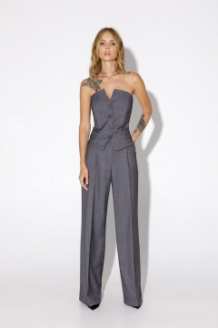 Костюм-тройка из классического жакета, топа и брюк для офиса PiRS 4915 - фото 4