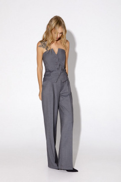 Костюм-тройка из классического жакета, топа и брюк для офиса PiRS 4915 - фото 3