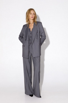 Костюм-тройка из классического жакета, топа и брюк для офиса PiRS 4915 - фото 2
