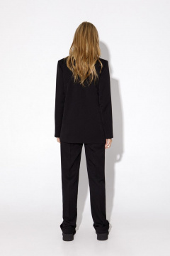 Костюм-двойка из жакета и брюк из текстиля в деловом стиле PiRS 4927 черный - фото 5