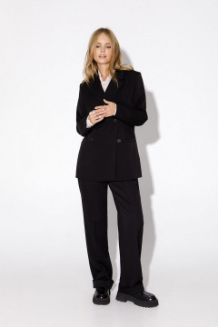 Костюм-двойка из жакета и брюк из текстиля в деловом стиле PiRS 4927 черный - фото 3