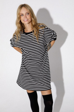 Платье PiRS 4934 черно-белый - фото 1