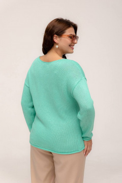 Зеленый базовый джемпер из хлопка для повседневных образов Romgil 359ХТЗ зеленая_мята - фото 2