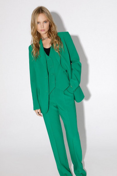 Брюки, жакет, жилет PiRS 4956 зеленый - фото 4