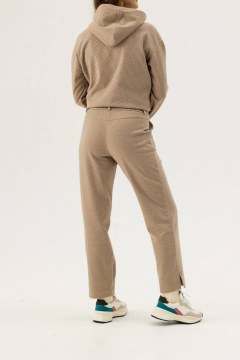 Бежевые спортивные брюки из трикотажа с разрезами Femme & Devur 90028 1.29F(164) - фото 4