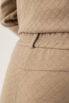 Бежевые спортивные брюки из трикотажа с разрезами Femme & Devur 90028 1.29F(164) - фото 3