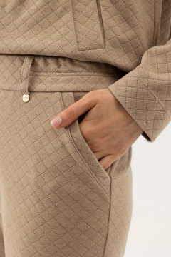 Бежевые спортивные брюки из трикотажа с разрезами Femme & Devur 90028 1.29F(164) - фото 2