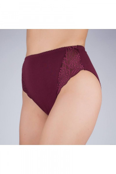 Красные хлопковые трикотажные трусы для повседневной носки Verally 107-5 бургундское вино - фото 3