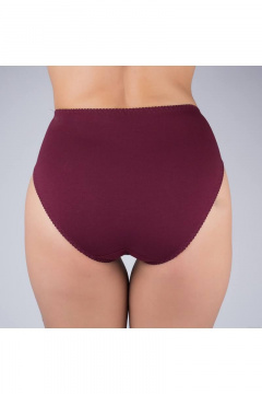 Красные хлопковые трикотажные трусы для повседневной носки Verally 107-5 бургундское вино - фото 2