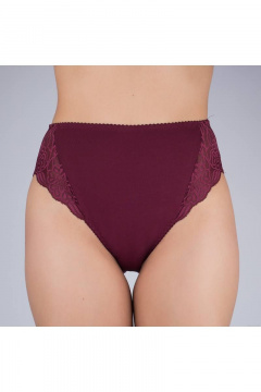 Красные хлопковые трикотажные трусы для повседневной носки Verally 107-5 бургундское вино - фото 1