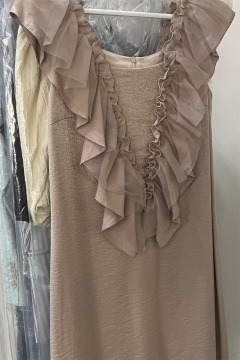 Платье бежевое демисезонное из вискозы на каждый день BURVIN 7502-81 - фото 4