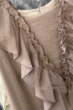 Платье бежевое демисезонное из вискозы на каждый день BURVIN 7502-81 - фото 3