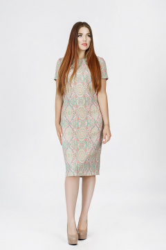 Платье-футляр из текстиля для повседневной носки S. Veles 3-68А23 - фото 1