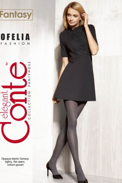 Колготки плотные меланжевые 60 den с эффектом 3D CONTE Fantasy_Ofelia_Grafit - фото 1
