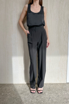 Брюки со стрелками с высокой посадкой из текстиля HELEN BIRCH B004 - фото 2