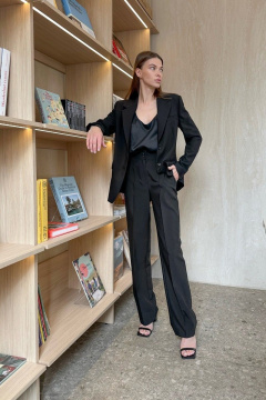 Брюки со стрелками с высокой посадкой из текстиля HELEN BIRCH B004 - фото 1