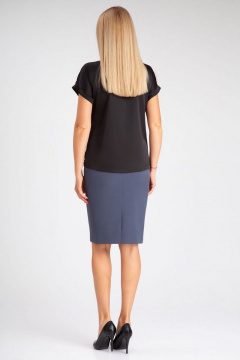 Юбка-карандаш длинная из текстиля с застежкой IVARI 508 графит - фото 4