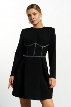 Платье прилегающего силуэта с разрезами и вытачками MAX 4-073 - фото 1