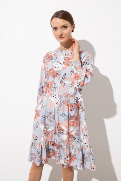 Летнее свободное платье из вискозы с ярусными сборками Femme & Devur 80162 1.32F(170) - фото 1