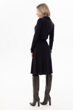 Платье с отложным воротником и V-образным вырезом Golden Valley 4967 черный - фото 4